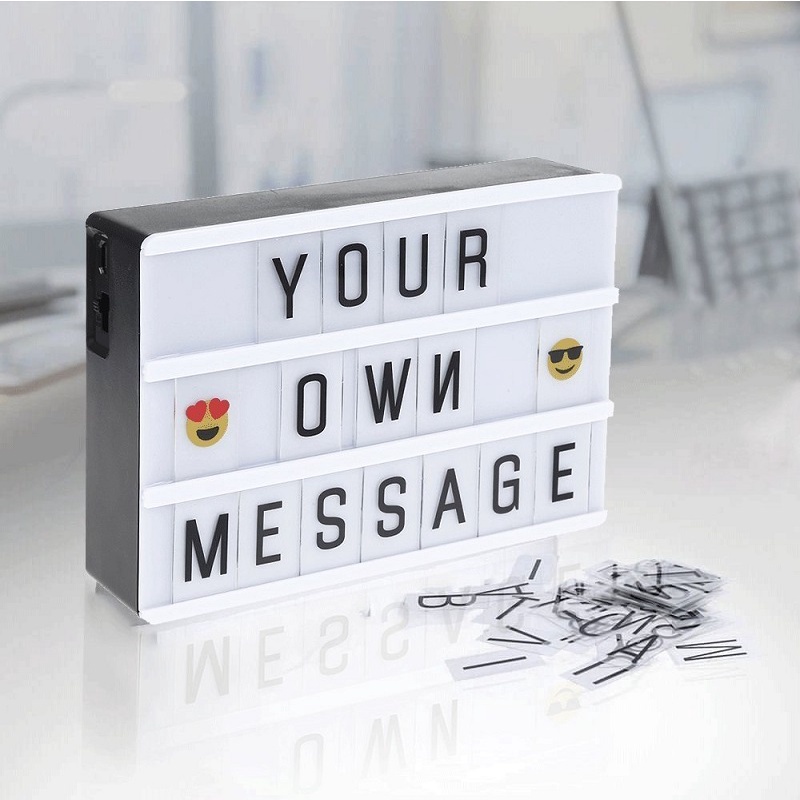 A6 Cinematic Cinema Light Up Letter Box Sign Lightbox DIY Message Board