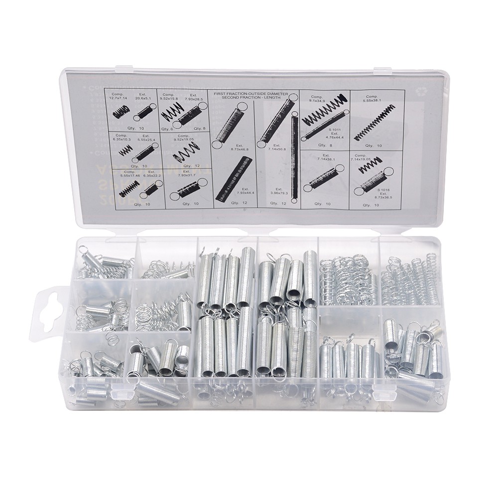 200pcs 20 Sizes Practical Metal Tension Compresion Springs Assortment with Box C 