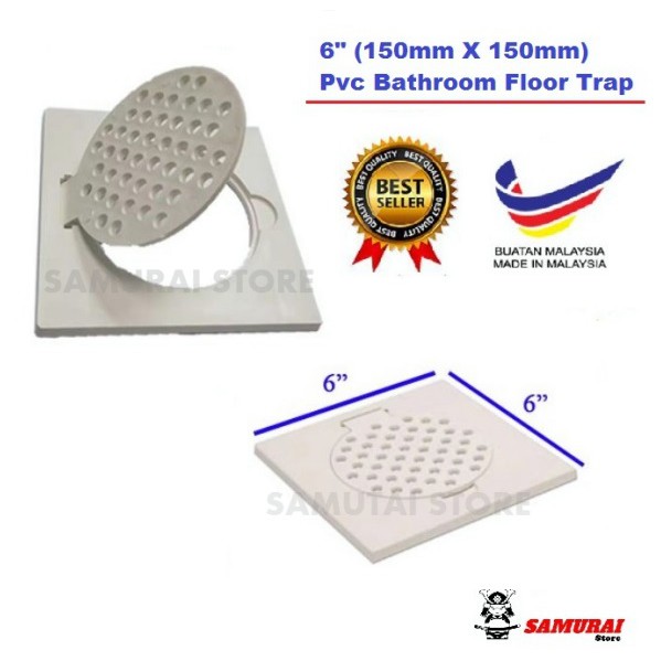 6" Pvc Bathroom Floor Trap / Pvc Floor Grating BeeCost