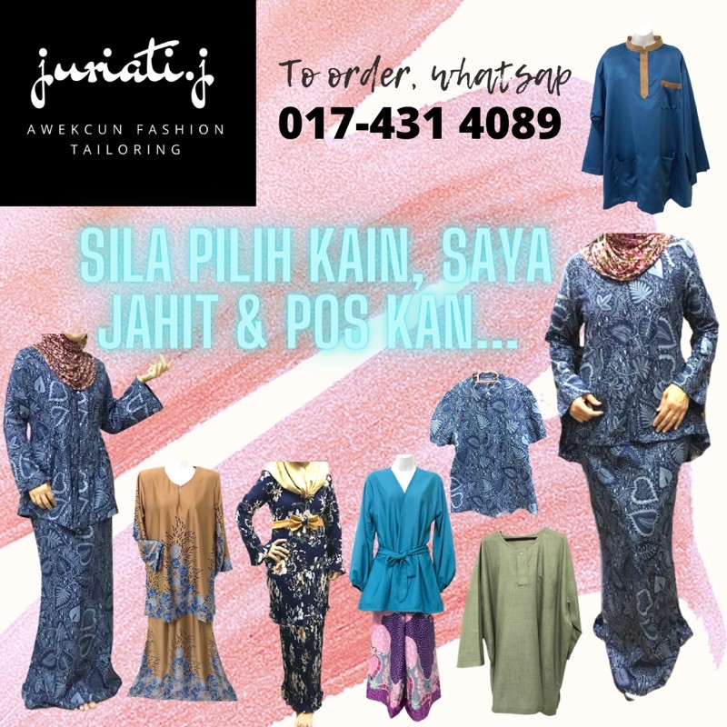 Mawar Preorder Tempahan Jahit Upah Jahit Baju Langsir Skirting Cadar Dll Seamstres Tailor Designer Custom Made Shopee Malaysia