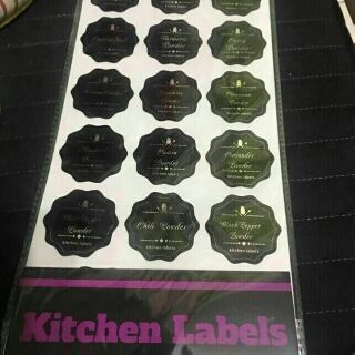 Sticker Dapur Label Rempah Bahan Masak Di Dapur 