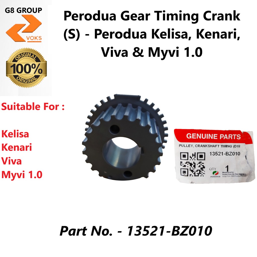 Perodua gear timing crank - perodua kelisa, kenari, viva & myvi 1.0 ...