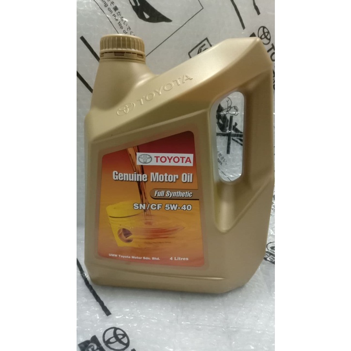 TOYOTA ENGINE OIL FULLY SYNTHETIC 5W-40 SN/CF | Shopee Malaysia