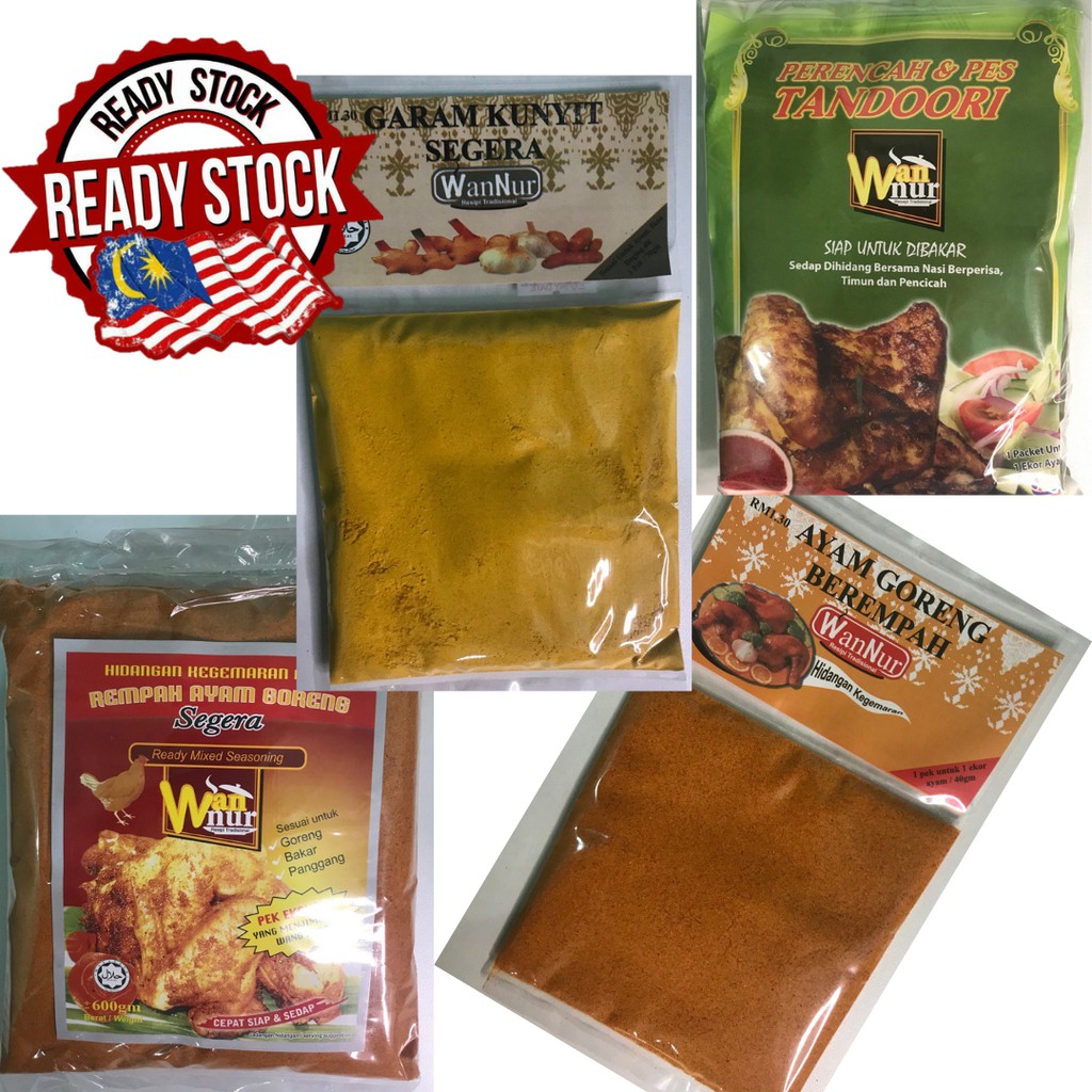 WAN NUR AYAM GORENG BEREMPAH | WAN NUR GARAM KUNYIT SEGERA | WAN NUR REMPAH SATAY | WAN NUR PERENCAH & PES TANDORI