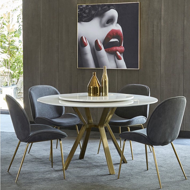 Nordic Marble Dining Table And Chair, Round Table Malaysia
