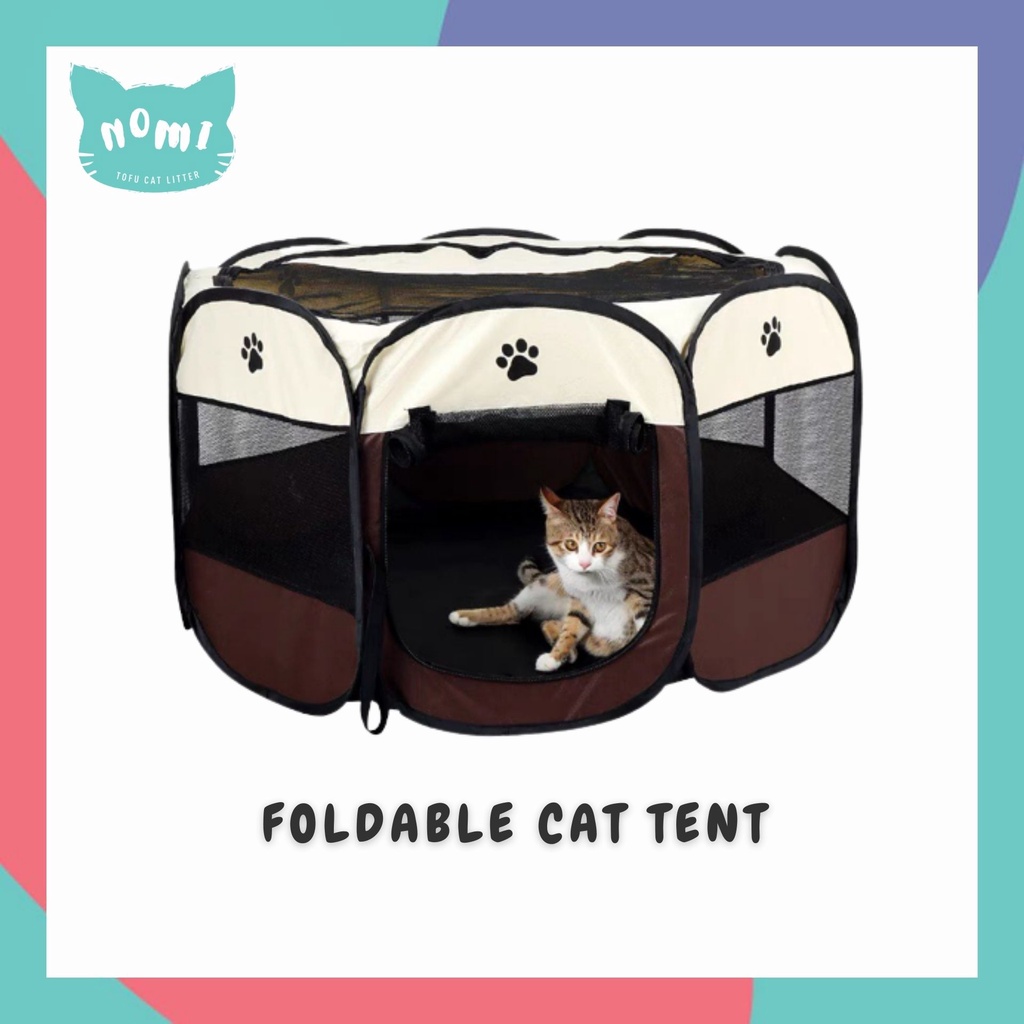 NOMI Portable Folding Cat Pet Tent Dog Cage House Dog Cat Tent Playpen