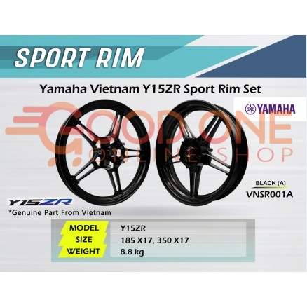 Original Vietnam Yamaha Y15zr Sport Rim Set Black Shopee Malaysia