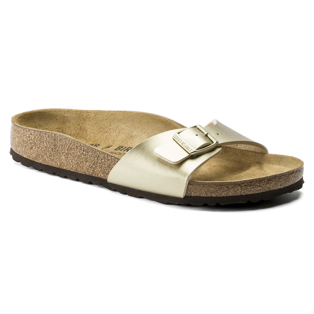 BIRKENSTOCK Madrid Birko-Flor Women's Regular Width Sandals In Gold ...