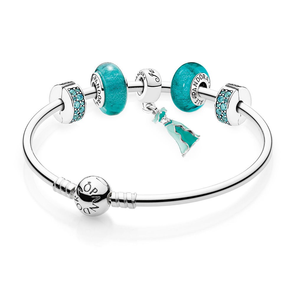 Princess Jasmine Charm For Bracelets Silver Plated