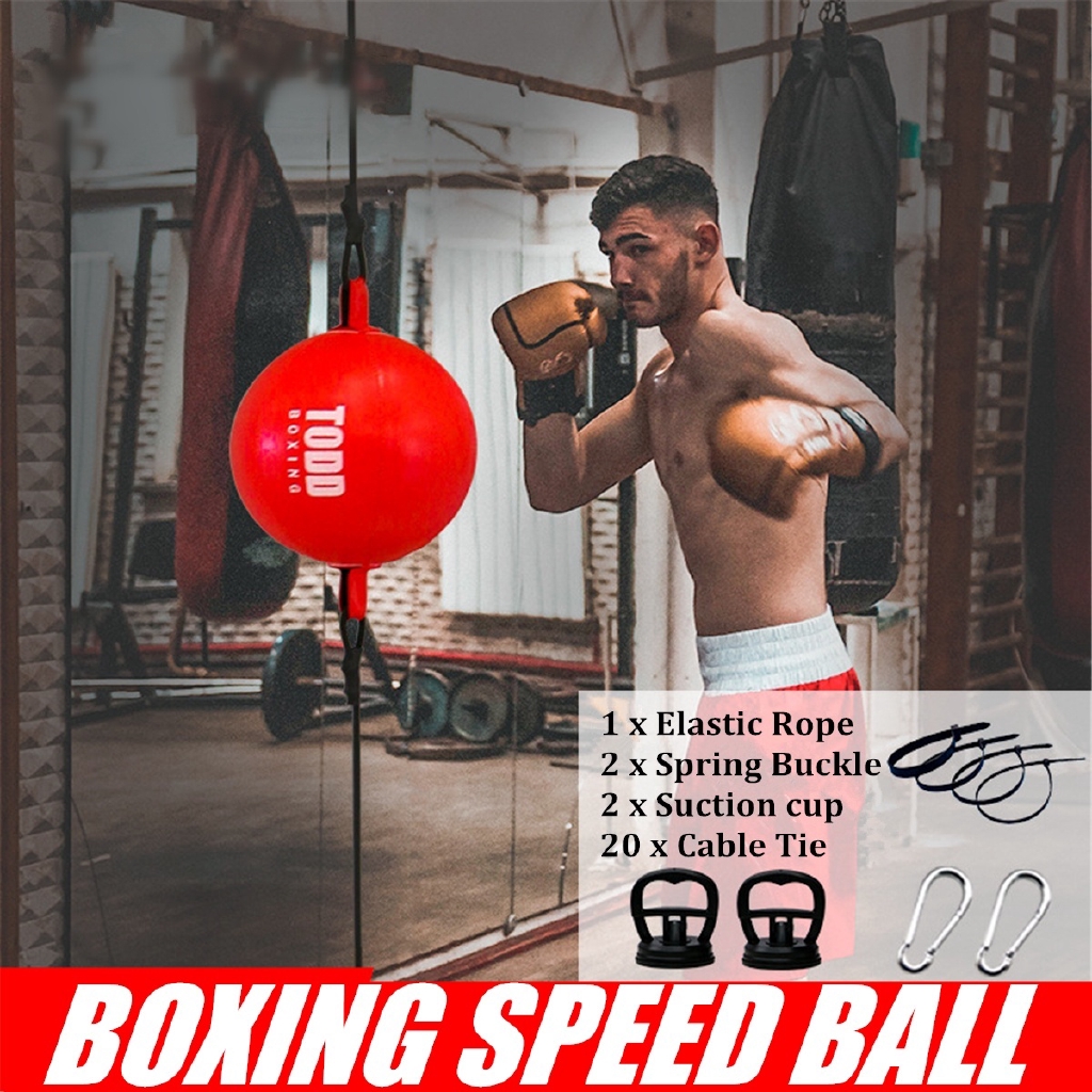Double End Muay Thai Boxing Punching Bag Speed Ball Punch Training Fitness Tool 