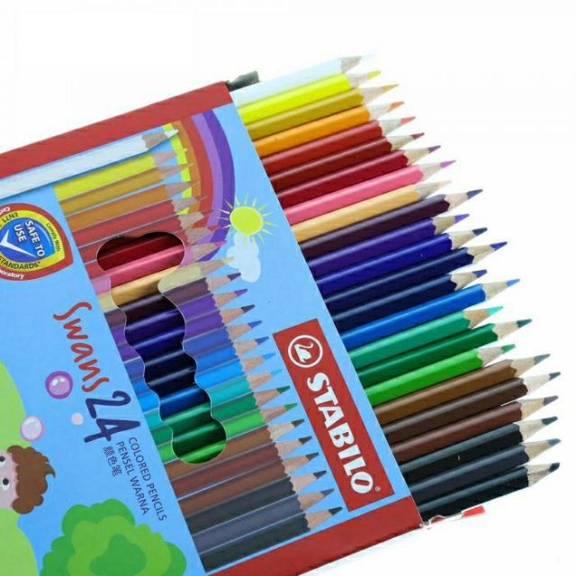 STABILO SWANS COLOR PENCILS READY STOCK - 24 color | Shopee Malaysia