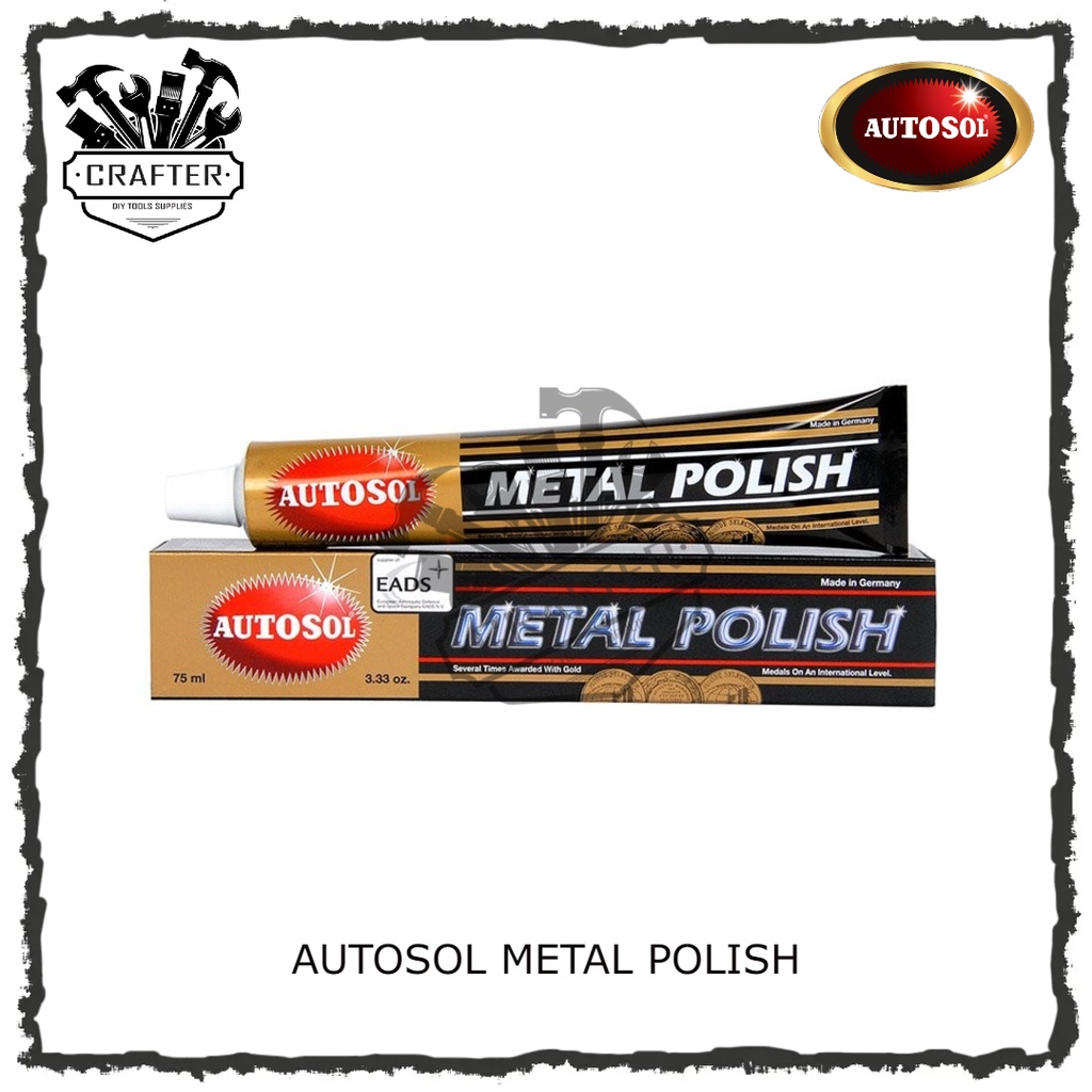 AUTOSOL Metal Polish 75ml / 50ml Brass Chrome Polish Cleaner (Remove