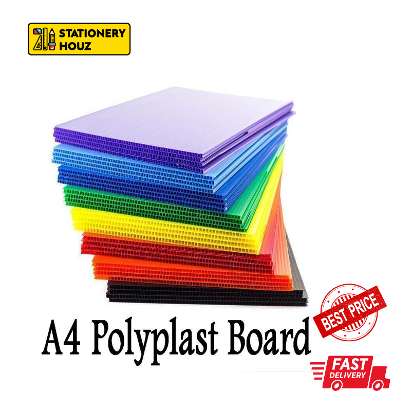 Stationery Houz A4 A3 Polyplast Impra Corrugated Board (3mm) Straw