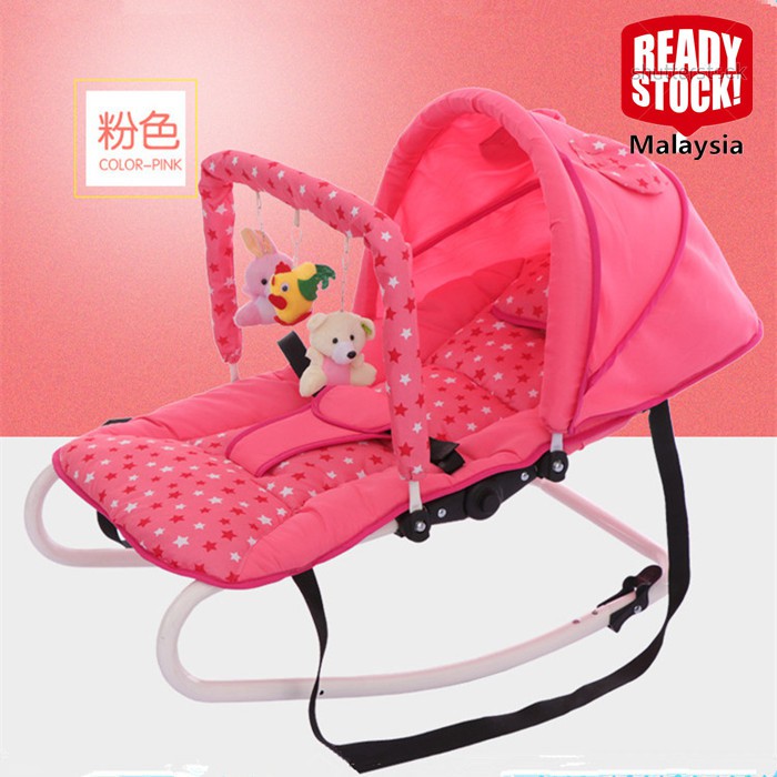 pink baby rocking chair