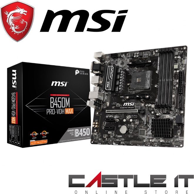 MSI B450M PROVDH MAX AMD AM4 Motherboard Ryzen 7 5 3 Mainboard