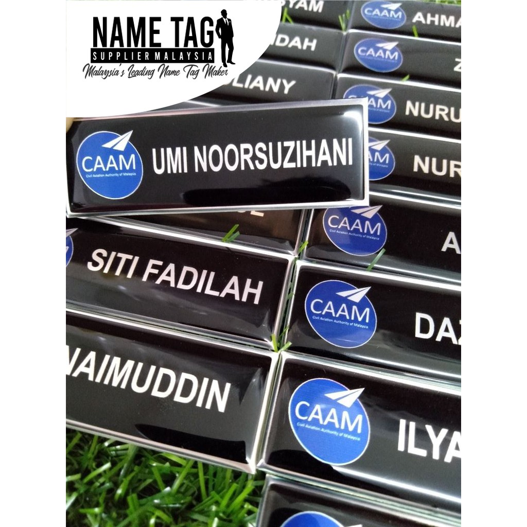 Name Tag Civil Aviation Authority of Malaysia CAAM Metal 70X20
