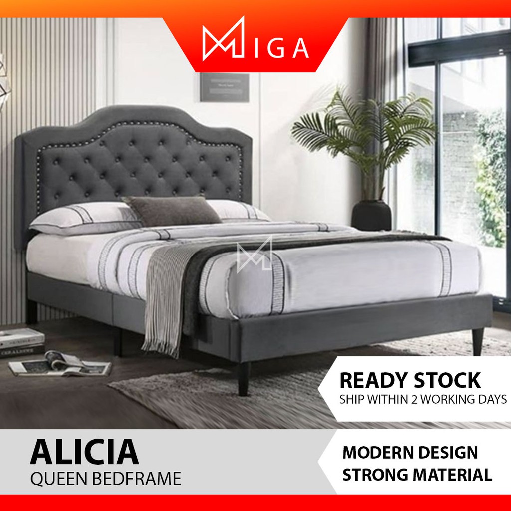 Miga Furniture ALICIA QUEEN BEDFRAME LVL WOOD KATIL QUEEN