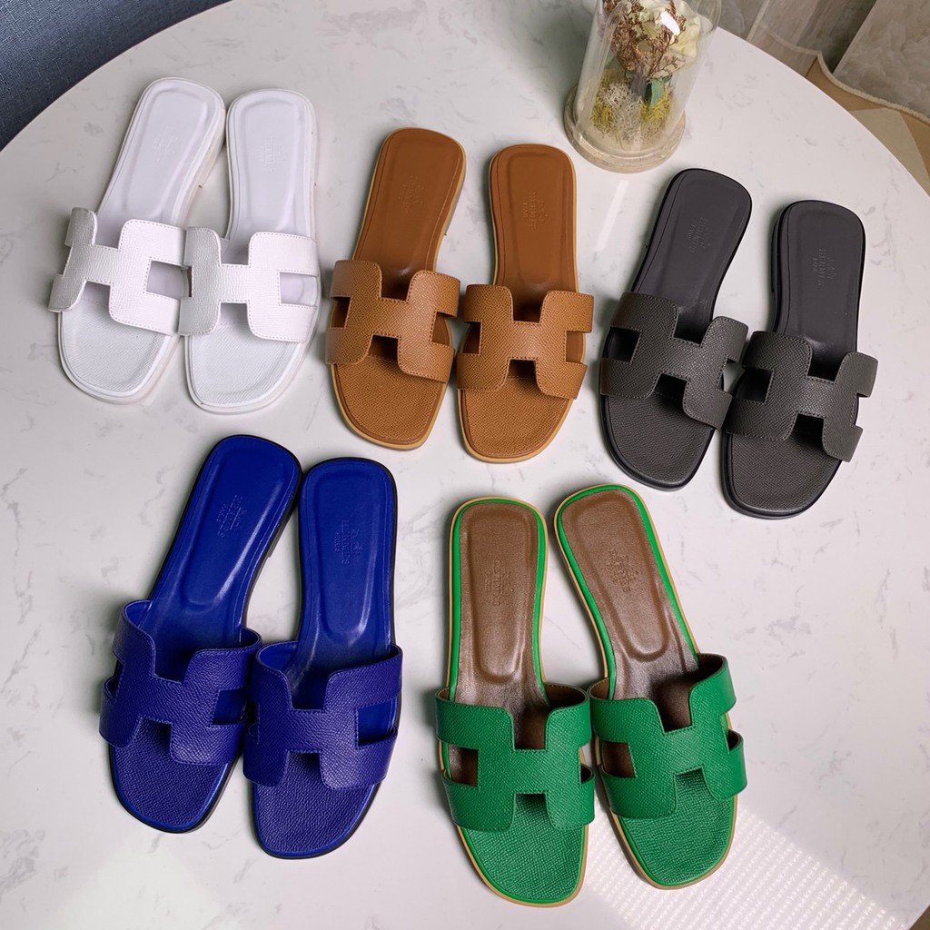 hermes female slippers