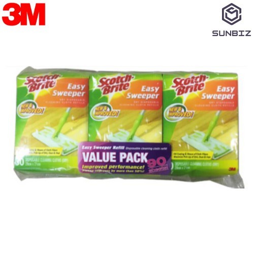 3M Scotch Brite Easy Sweeper Dry Disposable Refill Double Sided Dust