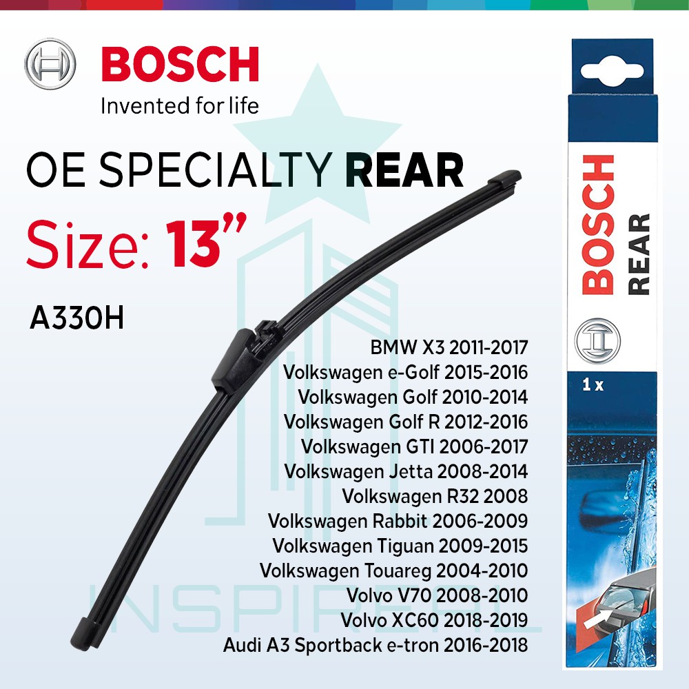 rear wiper blade Length Bosch Wiper Blade Rear A330H 330mm 