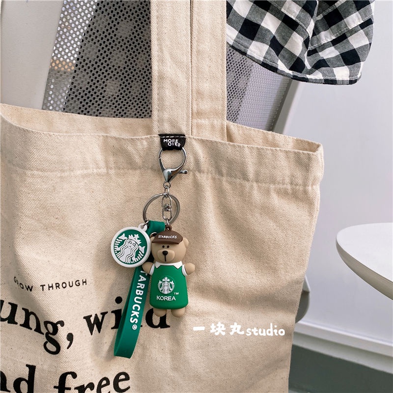 Starbucks Bear Creative Cartoon Keychain Female Cute Schoolbag Pendant Doll  ins Influencer Korean Version Key Chain | Shopee Malaysia