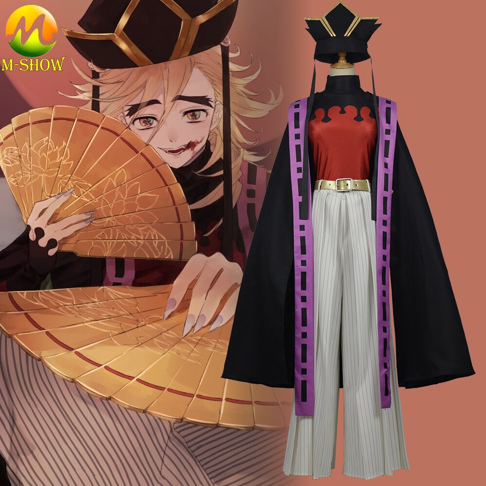 Anime Demon Slayer Kimetsu no Yaiba Douma Cosplay Costume Upper Moon