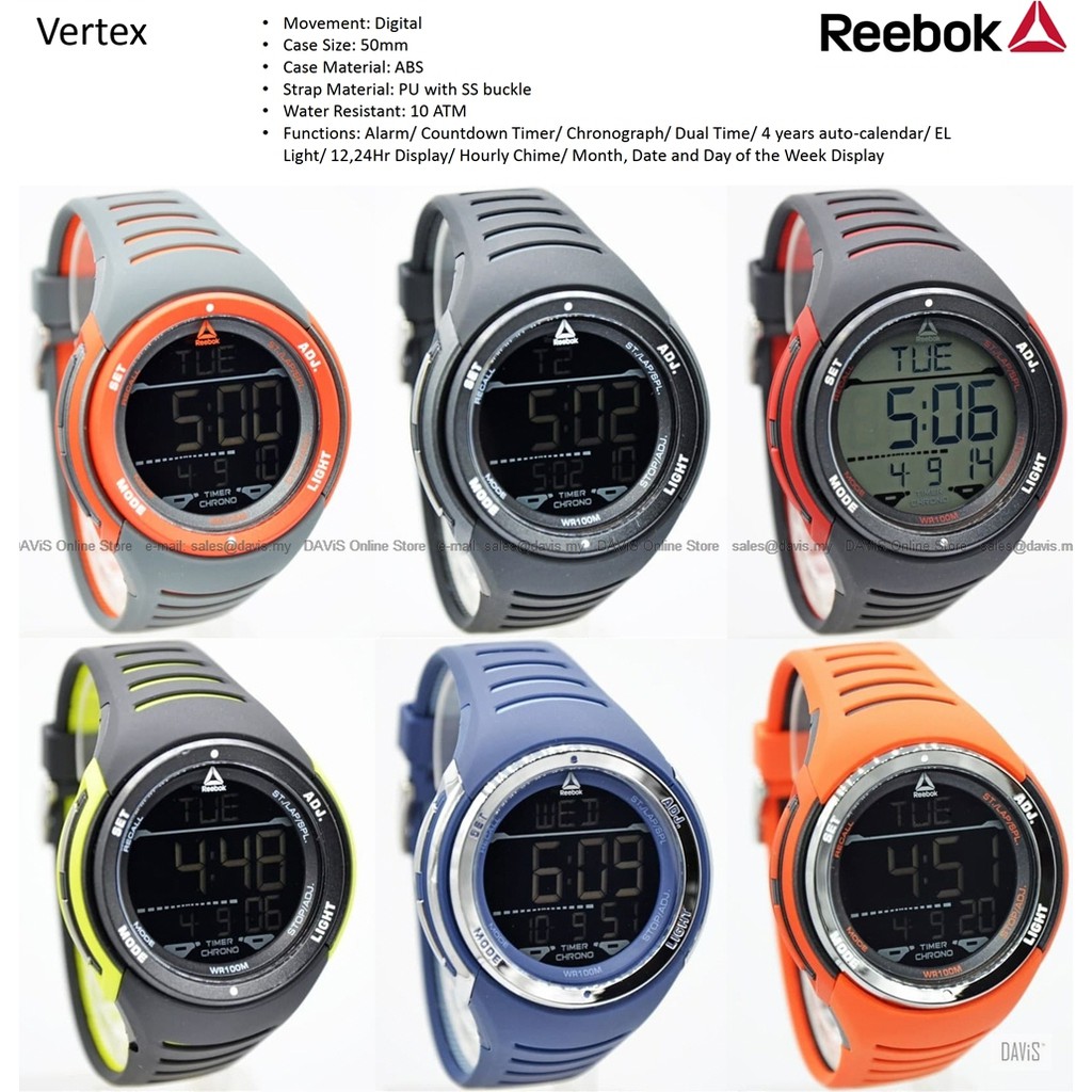 reebok digital watch