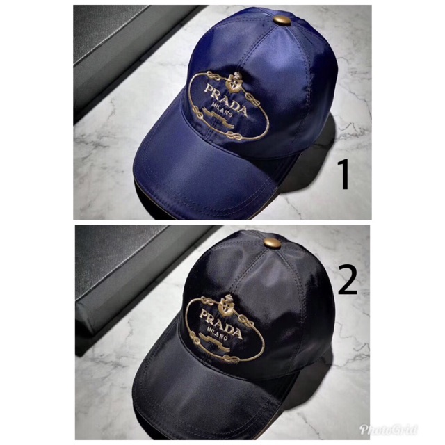 CAP PRADA FABRIC blue/ black | Shopee Malaysia