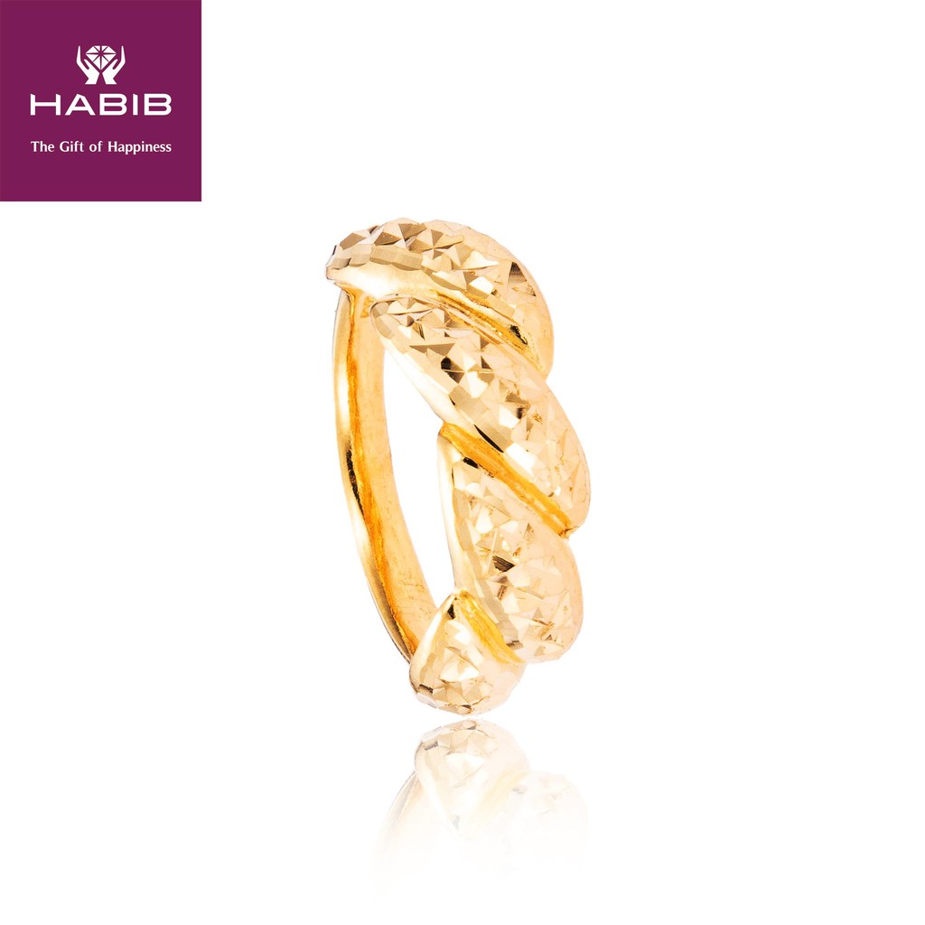 Habib Willow Yellow Gold Ring 916 Gold 3 g Shopee Malaysia