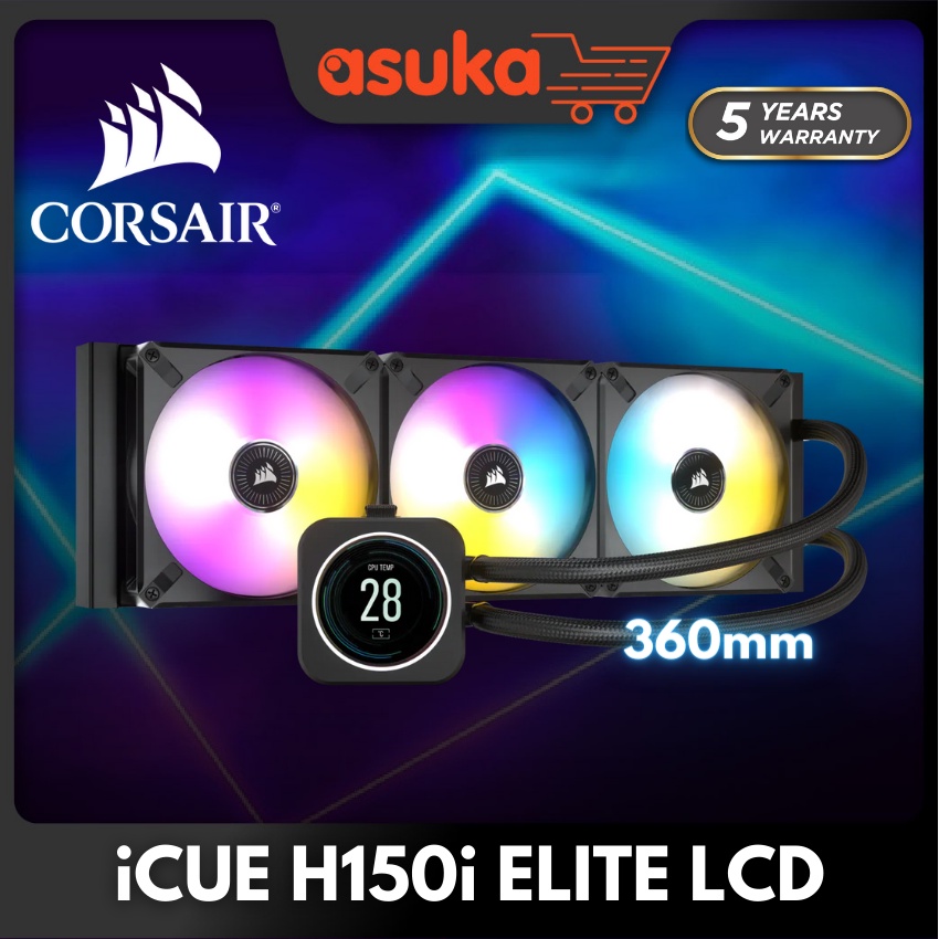 Corsair iCUE H100i | H150i ELITE LCD Display Liquid CPU Cooler