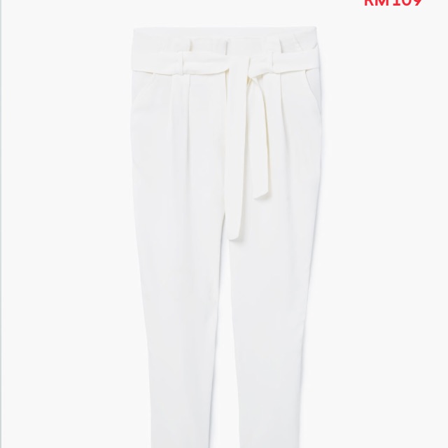 Mango Crepe Trousers