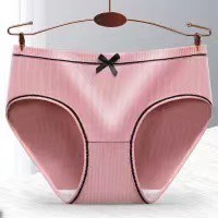 shopee: Ready Stock Women Panties Cotton Underwear Breathable No Trace Antibacterial Panty seluar dalam wanita (0:4:colour:Bean color;1:3:size:2XL（77-85kg）)