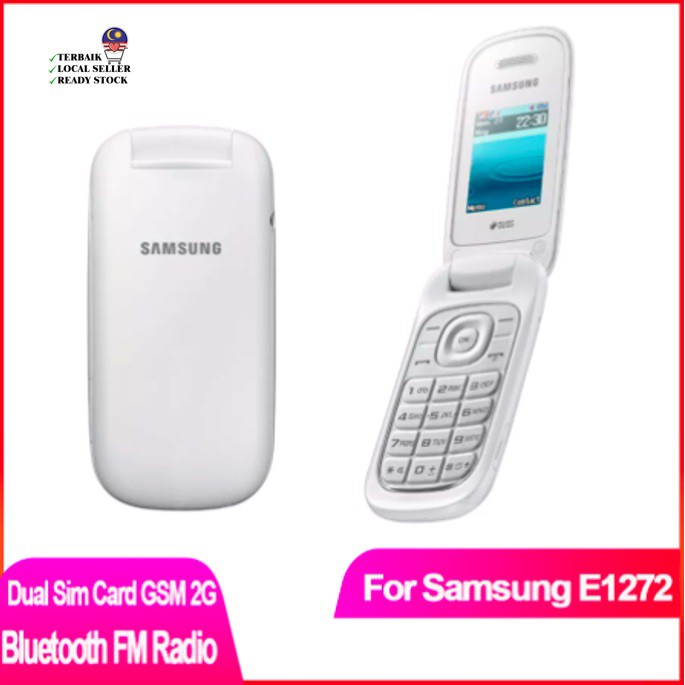 Samsung Flip Phone E1272 Dual Sim Card GSM 2G Bluetooth FM Radio phone
