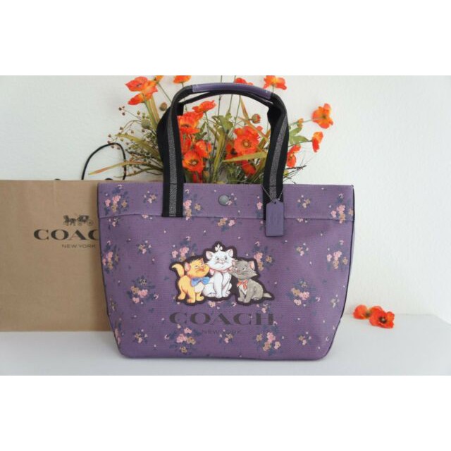Disney X Coach Tote With Rose Bouquet Print And Aristocats 91130 | Shopee  Malaysia