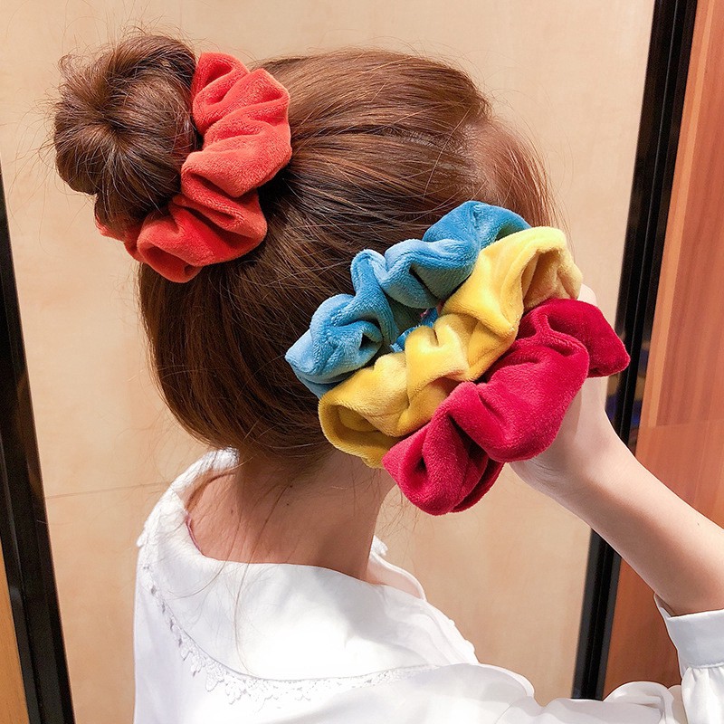 ✨✨ ✨ Velvet Elastic Hair Bands,Velvet Large Intestine Scrunchies,Chiffon Hair Scrunchies