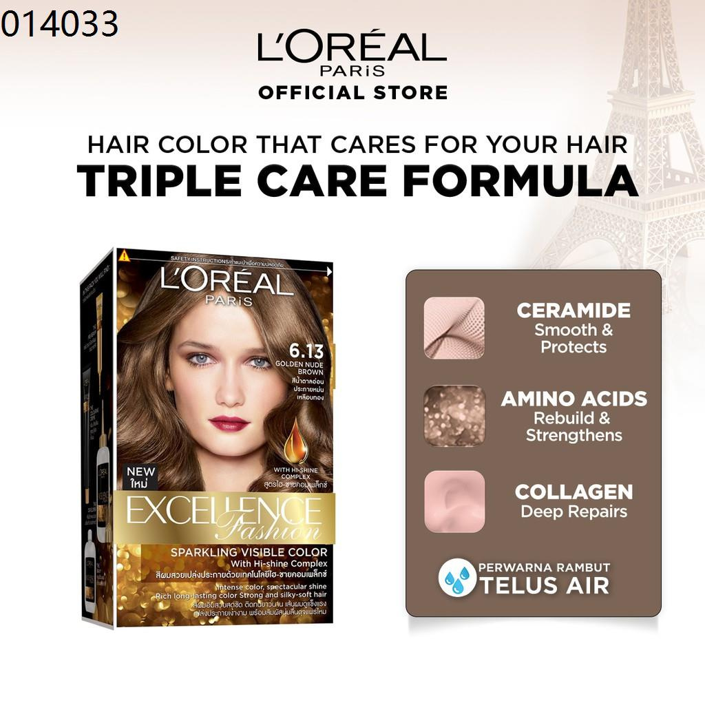 unilever L'Oreal Paris Excellence Fashion Hair Color - # Golden Nude  Brown, Water Permeable | Shopee Malaysia