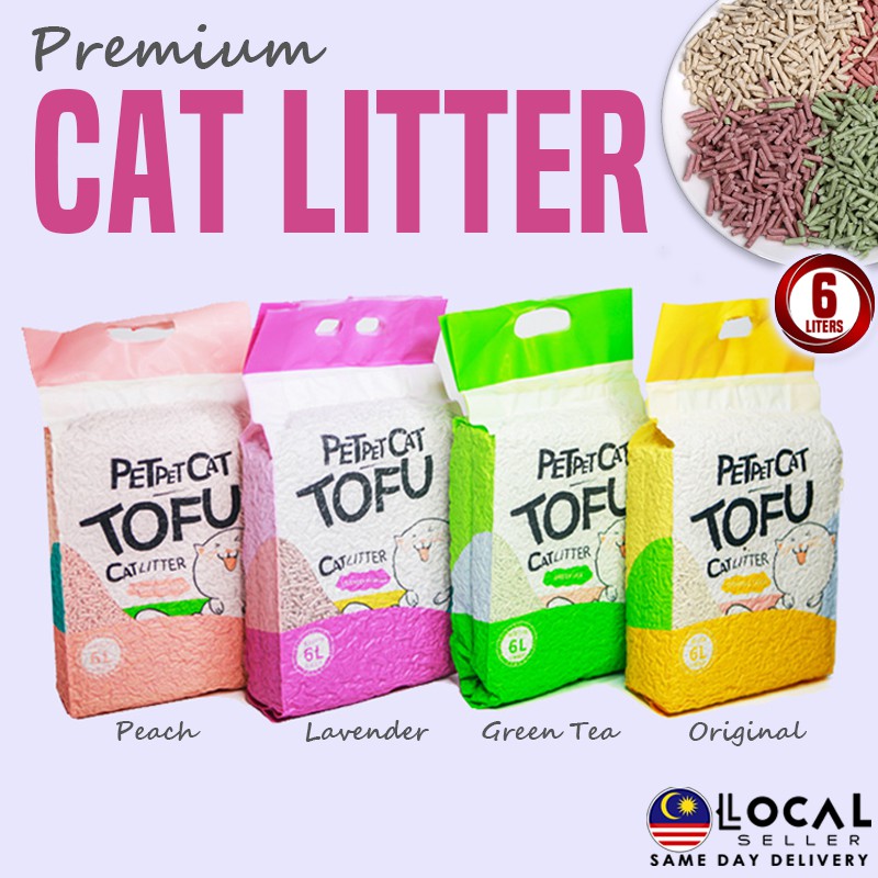 Premium Quality PetPet Super Clumping Natural Tofu Cat Litter 6L Pasir