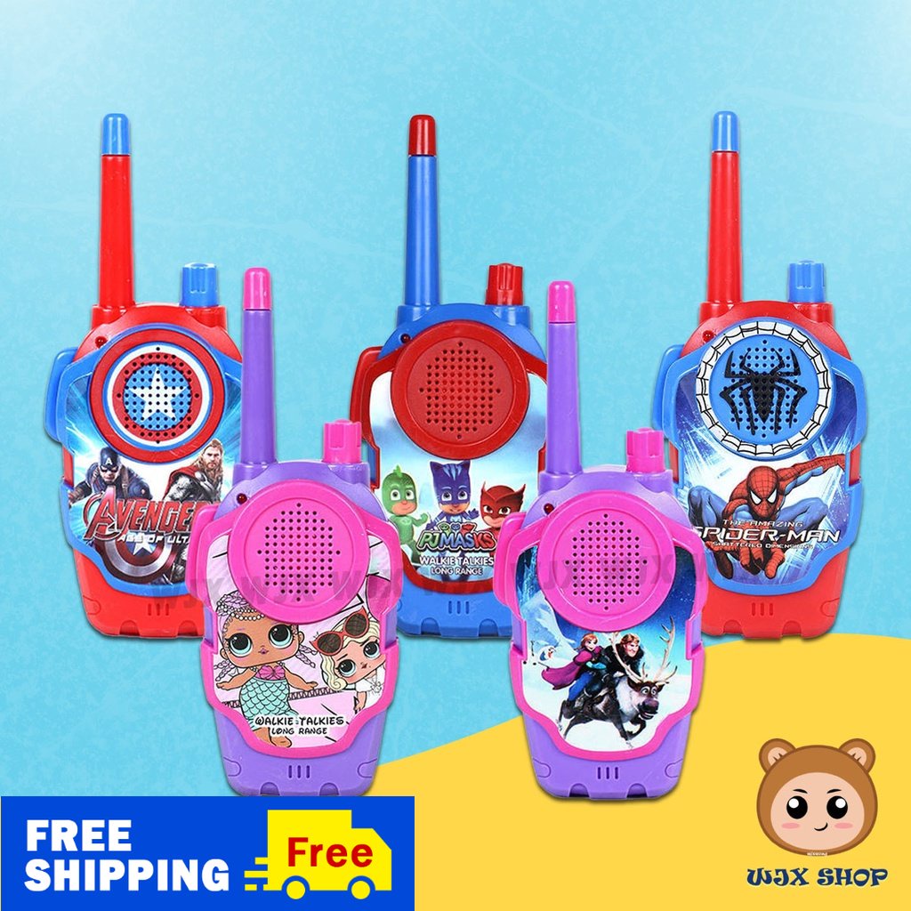 WJX Electronic Cartoon LOL Super Hero Spider Walkie Talkie Talking Children  Battery Toy Set | Mainan Kanak Kanak 儿童对讲机 | Shopee Malaysia