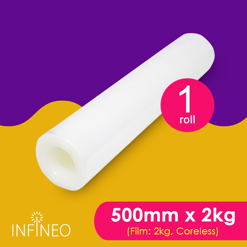 (500mm, 2kg net) Coreless Stretch Film Pallet Wrap Transparent Shopee