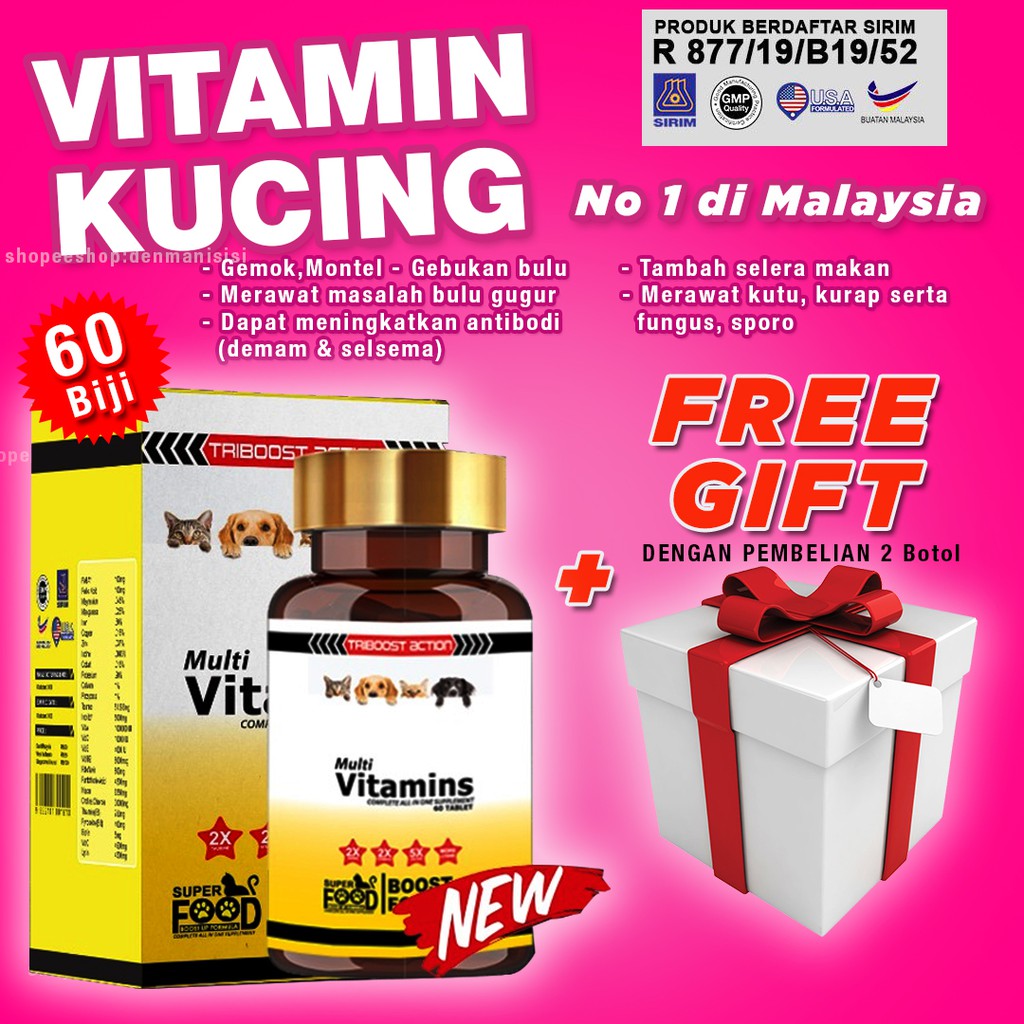 [HOT] Ubat Untuk Kucing Superfood Cat vitamin Kucing + FREE GIFT 🎁