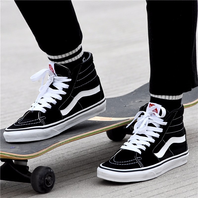 high top black vans mens