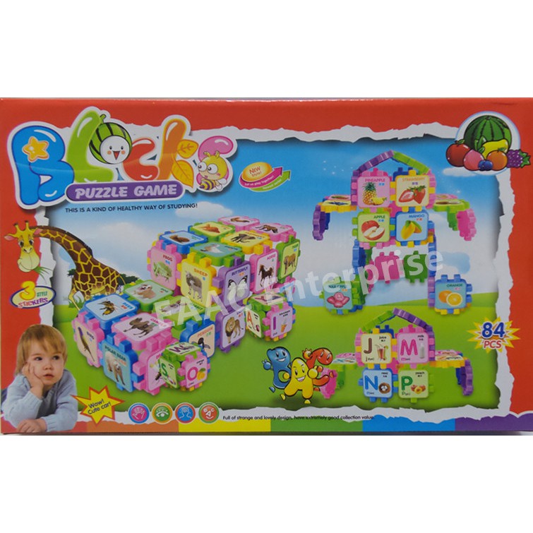 Big Set of Educational Kids Toys Fun ABC Building Blocks