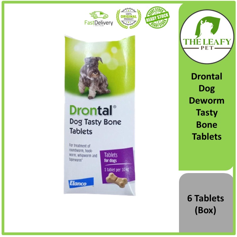 Elanco ( Bayer ) Dog Deworm Tasty Bone Flavour 6 Tablets ( Box ) Shopee Malaysia