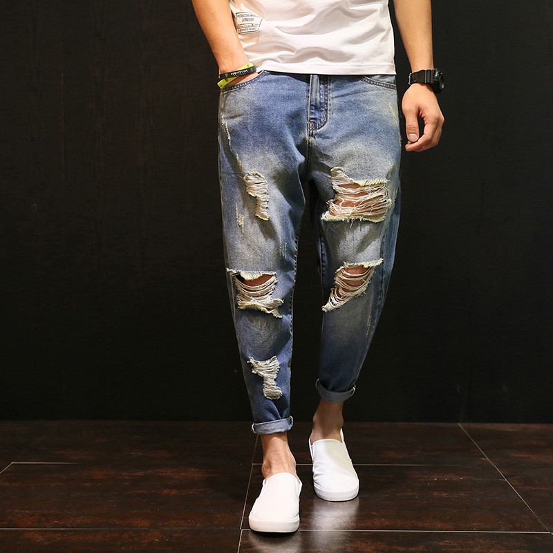 mens jeans with big holes