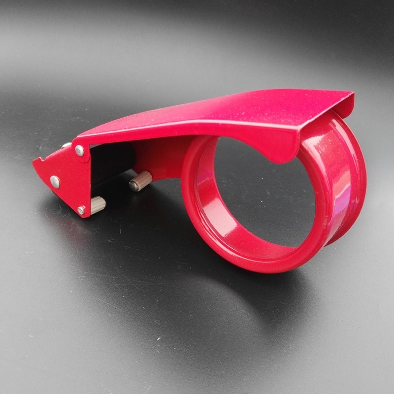 Iron red tape cutter manual 60 wide tape packing and sealing machine