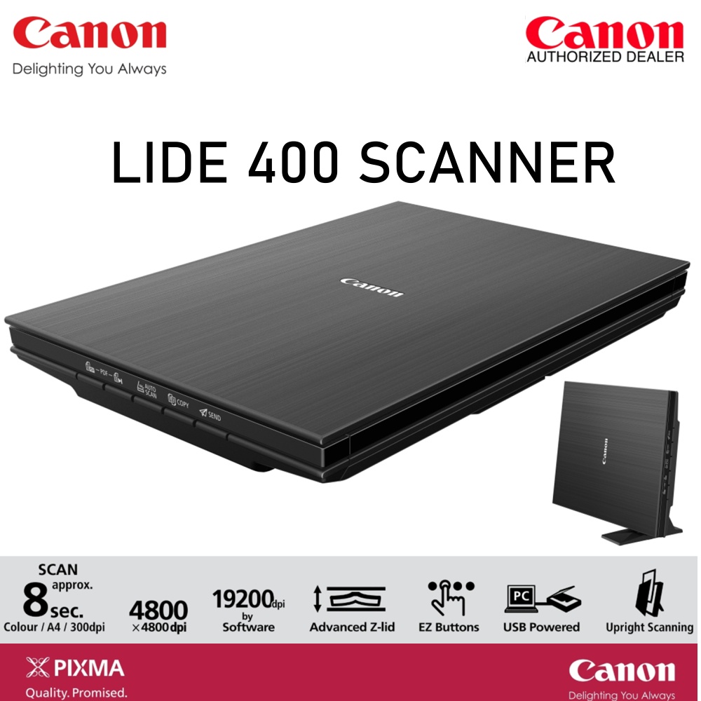 Canon Lide 400 Fast And Compact Flatbed Scanner With Upright Scanning 4800 X 4800 Dpi A4 1478