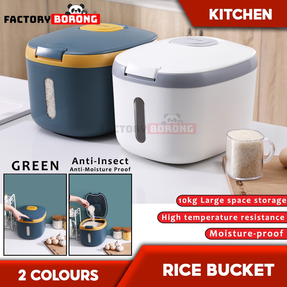 FACTORY BORONG RD002 10kg Rice Bucket Insect-Proof And Moisture-Proof Sealed Rice Dispenser Rice Storage Container