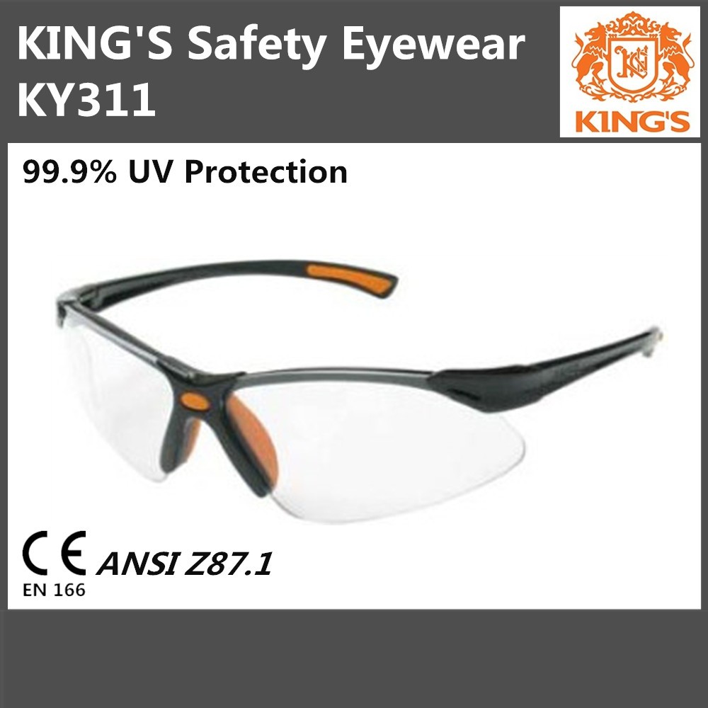 KING'S KY311 Transparent Safety Eye Protection Sporty Glasses Clear