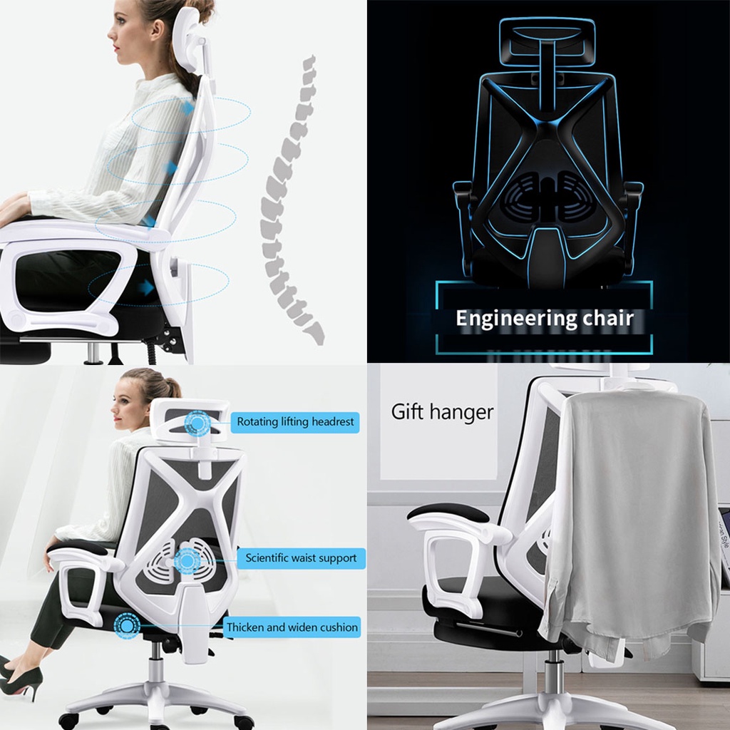 Computer Chair Office Chair Ergonomic Gaming Chair Adjustable Backrest ...