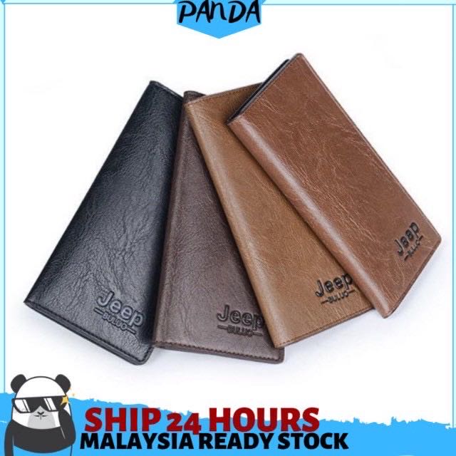 PSW03 ReadyStockMalaysia JEEP PREMIUM LEATHER LONG WALLET MEN BUSINESS BAG PURSE Wallet men Men wallet Wallet lelaki